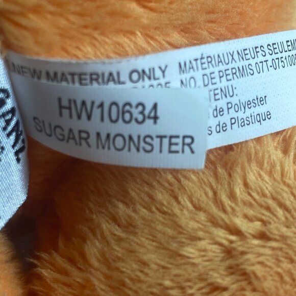 GANZ Sugar Monster Plush Toy 11” Stuffed Animal Vibrant Orange Halloween - Picture 6 of 8